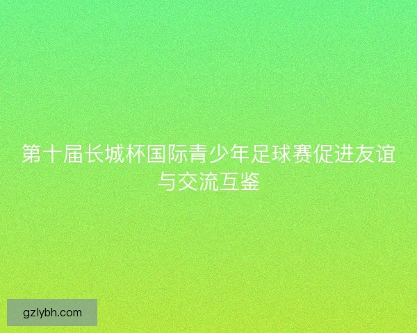 第十届长城杯国际青少年足球赛促进友谊与交流互鉴